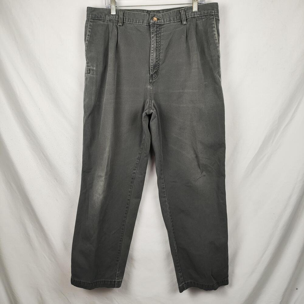 Carhartt Pants Mens 58x30 Gray Relaxed Fit Pleated Canvas Chino Big Workwear